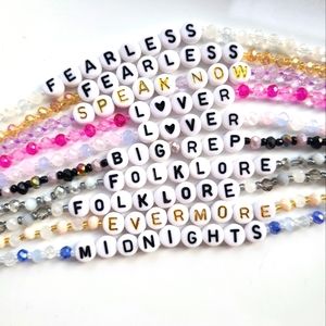 Set of 10 - Taylor Swift Eras Tour Adjustable Friendship Bracelets